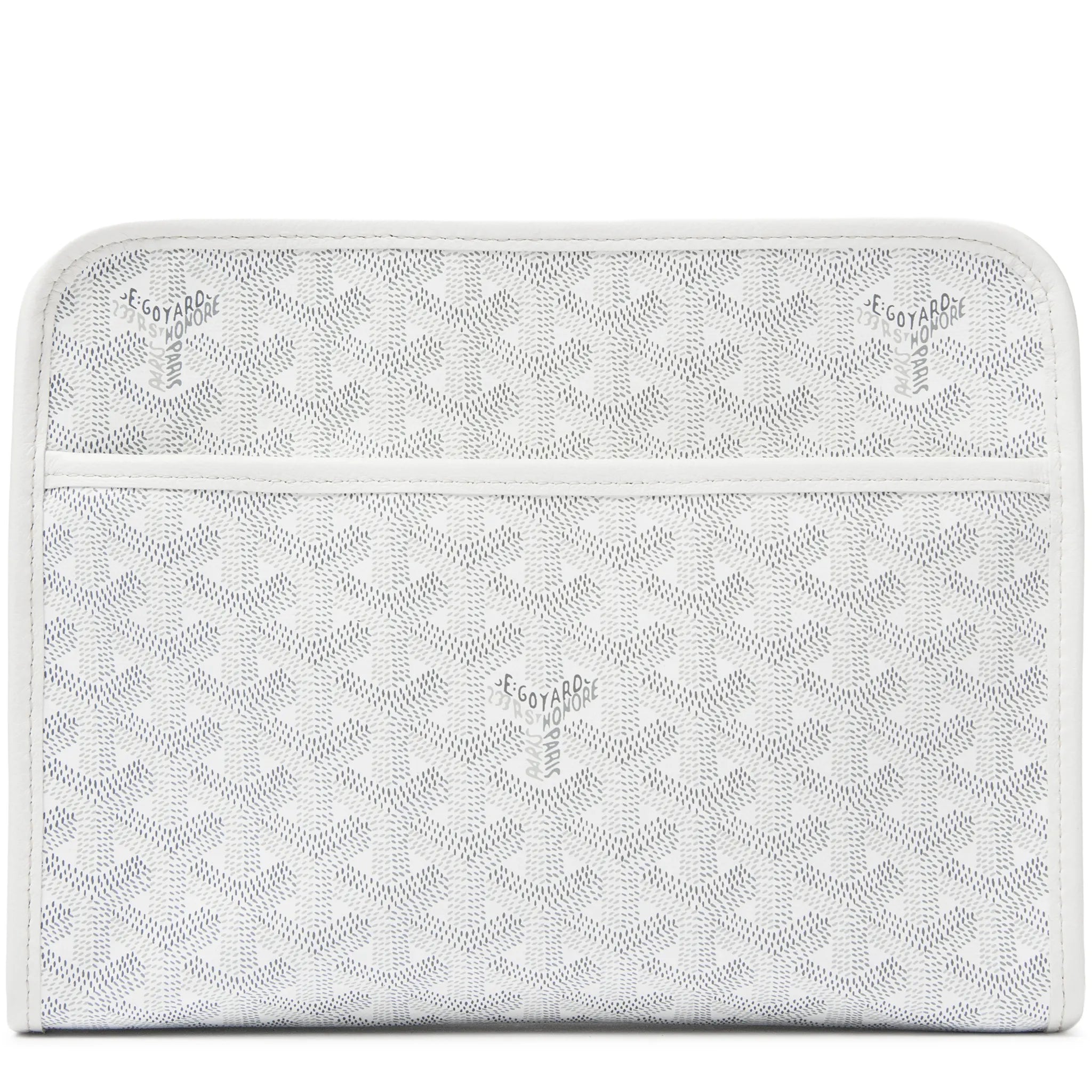 Front View of Goyard Jouvence MM White Washbag JOUVENMMLTY50CL50P